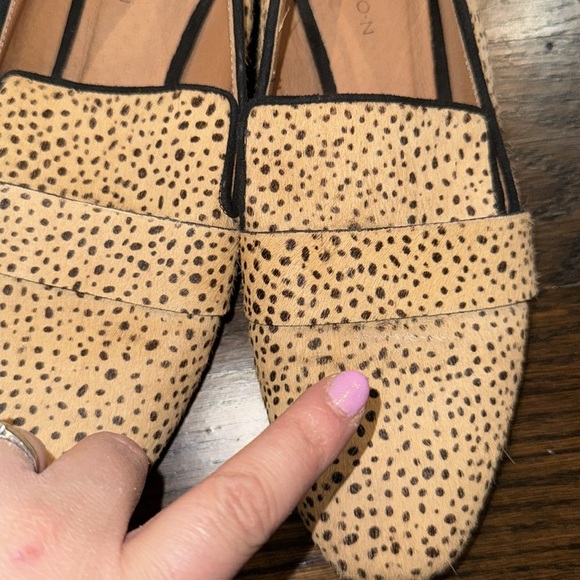 Caslon Women's Real Fur Cheetah Print Loafers size 7.5 - Picture 5 of 8